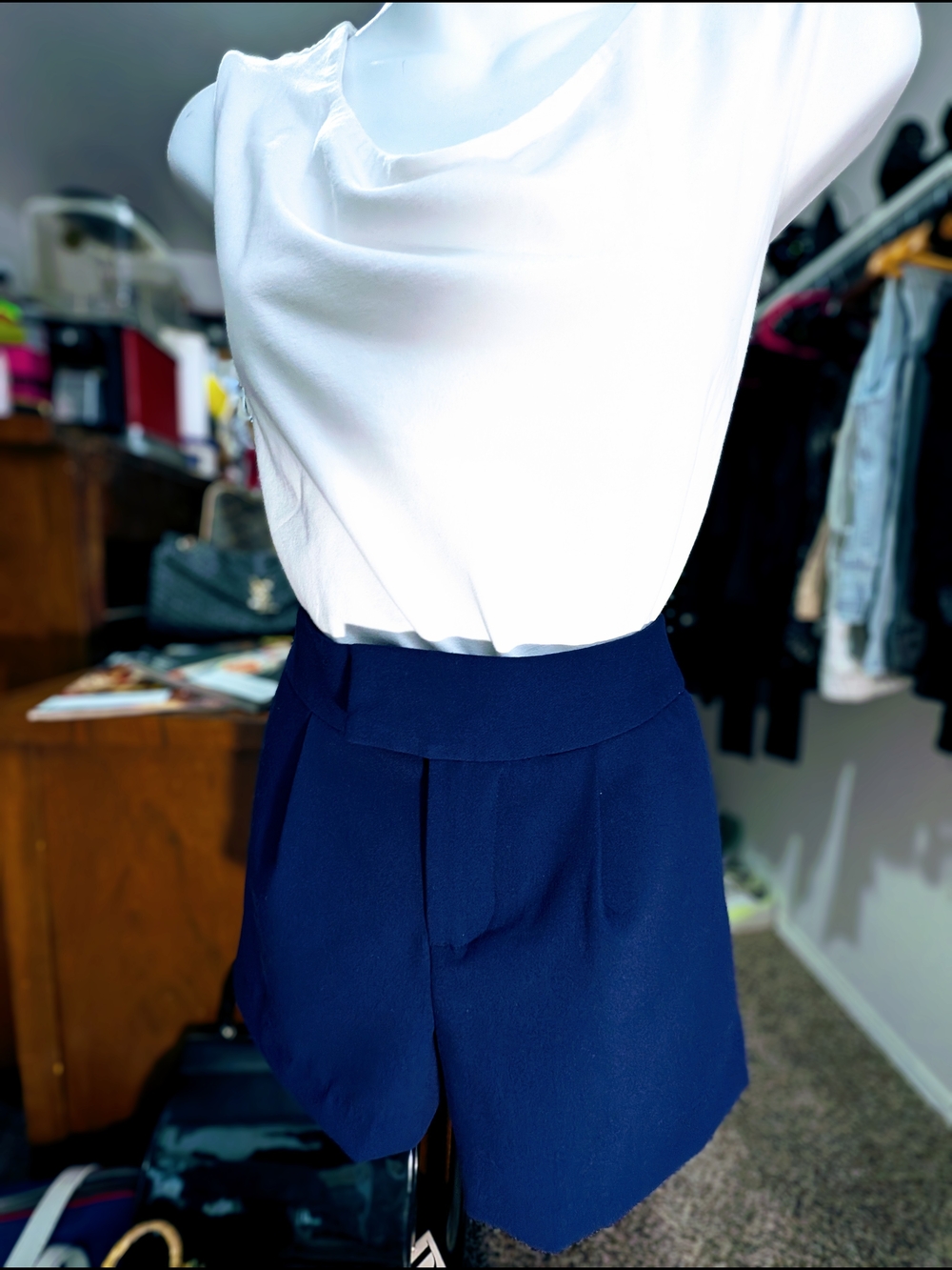 a new day Navy High-Waist Tailored Women's Shorts